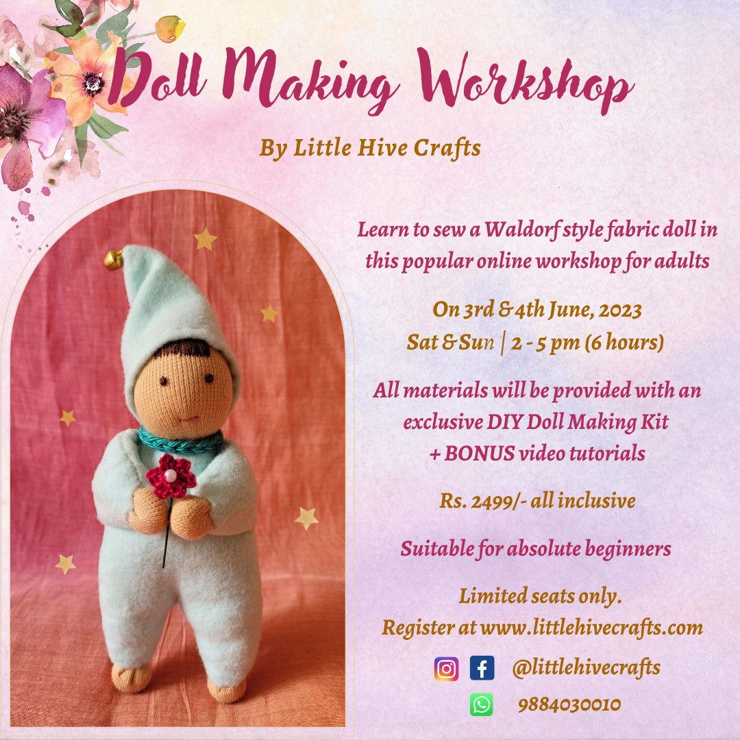 Doll Making for Adults – Online Workshop – Little Hive Crafts